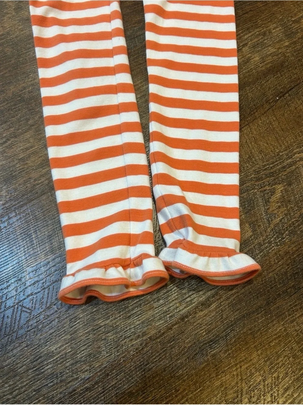 Gymboree Orange & White Striped Girls' Leggings